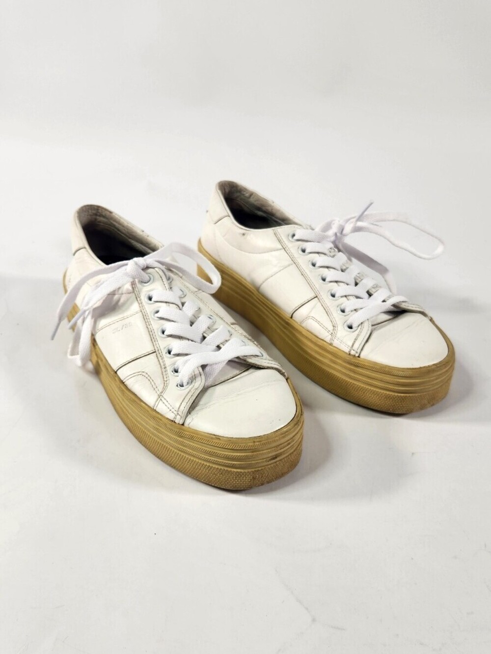 Saint Laurent Paris White Leather Sneakers Size 7